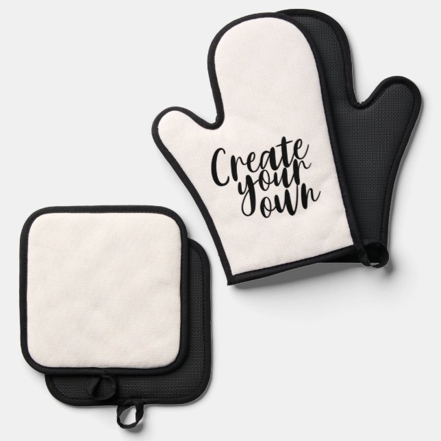 Set De Manoplas Crear su propio Oven Mitt (Anverso/Reverso)