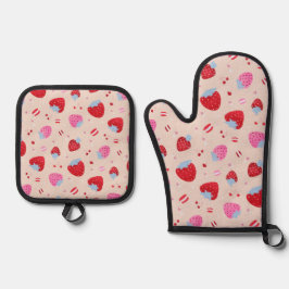 Set De Manoplas Crema cutánea con fresas dulces