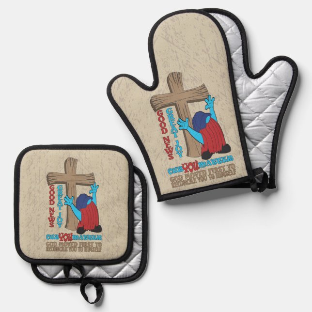 Set De Manoplas Cruce de madera porque importas la camiseta del go (Anverso/Reverso)