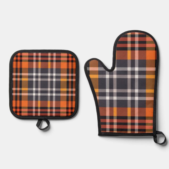 Set De Manoplas Cuadro de otoño naranja (Anverso)