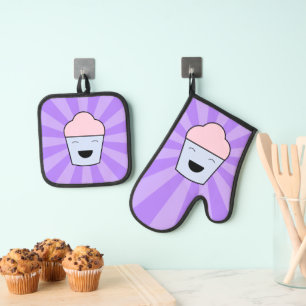 Set De Manoplas Cupcake Kawaii