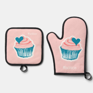 Set De Manoplas Cupcakes de nombres personalizados