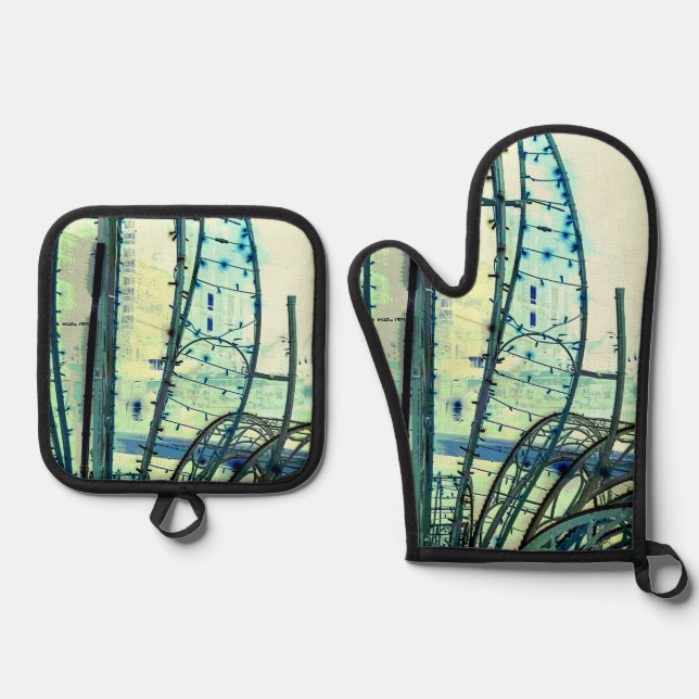 Set De Manoplas Curvas azules (Anverso)