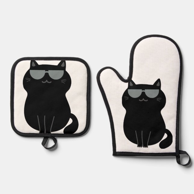 Set De Manoplas Cute Cat - I run this house now!  (Anverso)