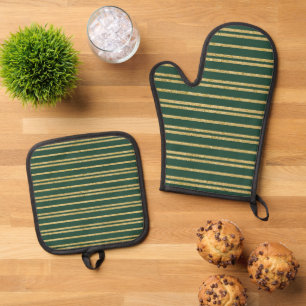 Set De Manoplas Cute Fall Cocina estacional de rayas