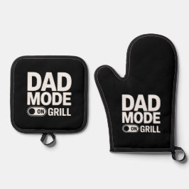 Set De Manoplas Dad Mode Grill On Funny BBQ Dad Quote
