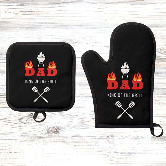 Set De Manoplas DAD rey de la parrilla BQ negro (Subido por el creador)