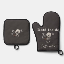 Set De Manoplas Dead Inside But Caffeinated – Halloween Pillow