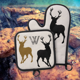 Set De Manoplas Deer Hunter Antlers Woodsman