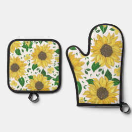 Set De Manoplas Delantal con Estampado Total, Mediano 26" x 30"