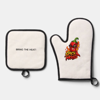 Set De Manoplas Delantal de cocina de pimiento chili picante – Pim