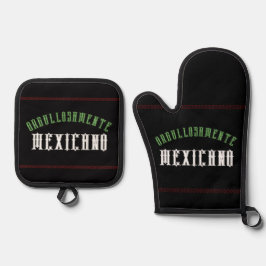 Set De Manoplas Delantal para Hombres Mexicano – Delantal para Par