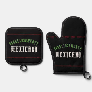 Set De Manoplas Delantal para Hombres Mexicano – Delantal para Par