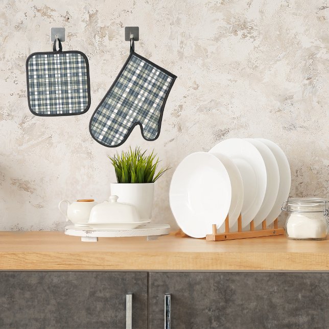 Set De Manoplas Denim Blue Sage Green White Plage (Subido por el creador)