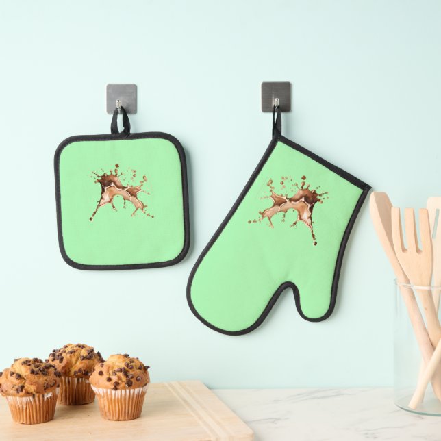 Set De Manoplas Derrame de Café (Insitu (colgante))