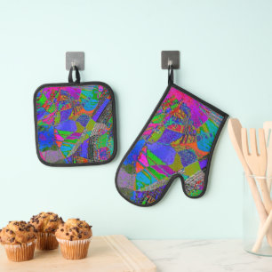 Set De Manoplas "Desde la vista de los ángeles"Oven Mitt and Pot H
