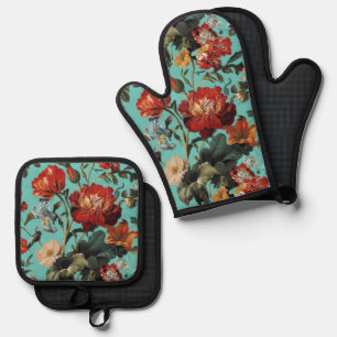 Set De Manoplas Deslumbramiento floral botánico