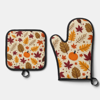 Set De Manoplas Día de Acción de Gracias Oven Mitt y Pot Holders