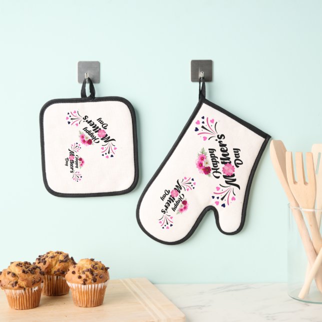 Set De Manoplas Día Feliz de la Madre Diseño Moderno (Insitu (colgante))
