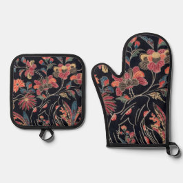 Set De Manoplas Dibujo de Flores