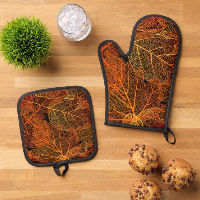 Set De Manoplas Diseño de arte de la naturaleza de la textura de l (De arriba hacia abajo)