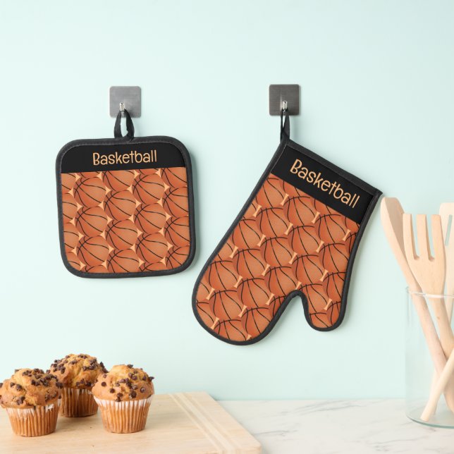 Set De Manoplas Diseño de baloncesto Oven Mitt y Pot Holders (Insitu (colgante))