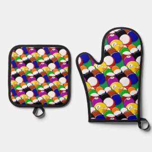 Set De Manoplas Diseño de bolas de billar