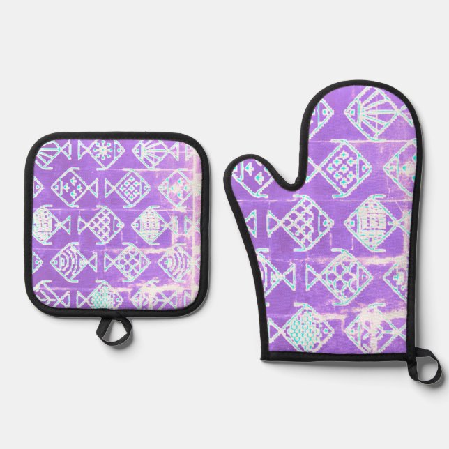 SET DE MANOPLAS DISEÑO DE COCINA DE HORNO DE MITOS Y PORTÁTIL (Anverso)