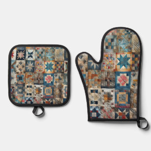 Set De Manoplas Diseño de conjunto de parches anticuado