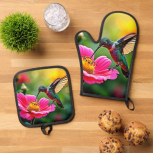 Set De Manoplas Diseño de Momentos de Colibrí Mágico