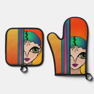 Set De Manoplas Diseño de ojos grandes