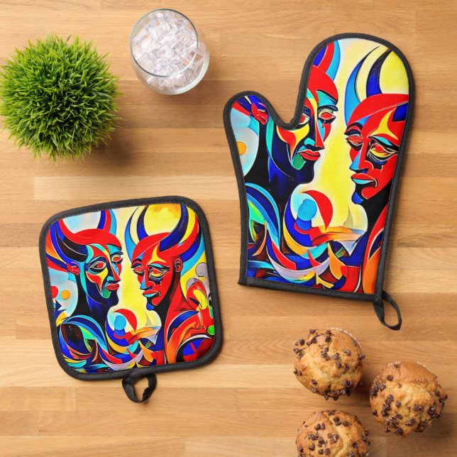 Set De Manoplas Diseño de par de espíritu vívido (De arriba hacia abajo)
