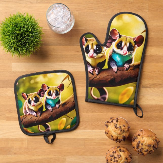 Set De Manoplas Diseño de pares de brillantes dulces (De arriba hacia abajo)