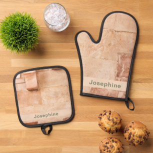 Set De Manoplas Diseño de Piedra Faux Personalizado