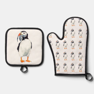 Set De Manoplas Diseño de Puffin