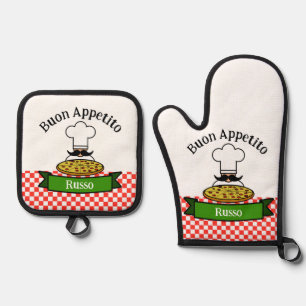 Set De Manoplas Diseño italiano Buon Appetito