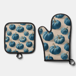 Set De Manoplas Diseño moderno de caída de calabaza azul