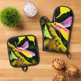 Set De Manoplas Diseño vibrante de ramas