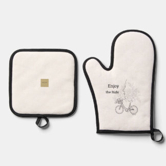 Set De Manoplas Disfruta el Viaje: Delantal Minimalista DAILYMIEN