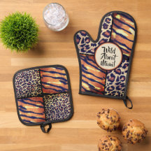 ¡Diversión Mimi Gift! Oven Mitt y Pot Holders
