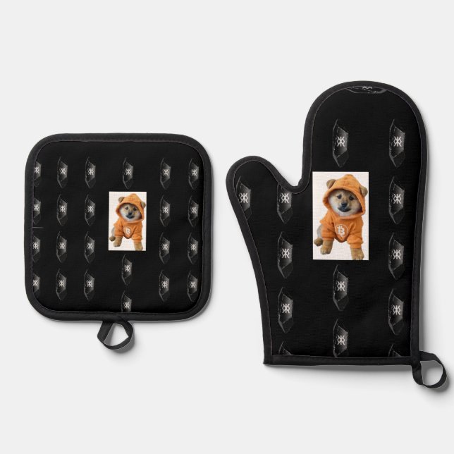 Set De Manoplas $DOG / Runestone Oven Mitts & Pot Holders (Anverso)