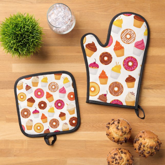 Set De Manoplas Donuts & Cupcakes  (De arriba hacia abajo)