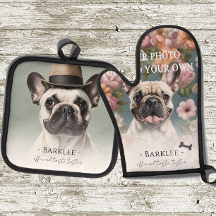 Set De Manoplas Dos Mascotas de fotografía probando la cocina ofic