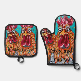 Set De Manoplas Dos Roosters Quirky