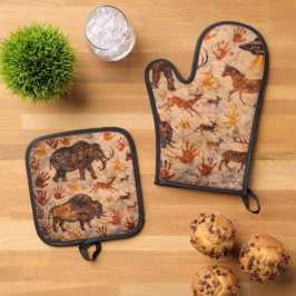 Set De Manoplas Dreams Cave art oven and potholder