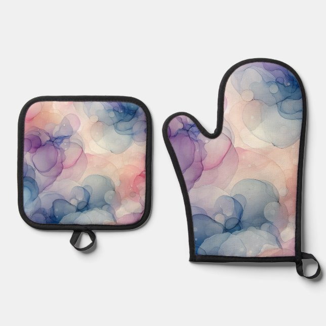 Set De Manoplas Dreamy Watercolor Ink Art (Anverso)