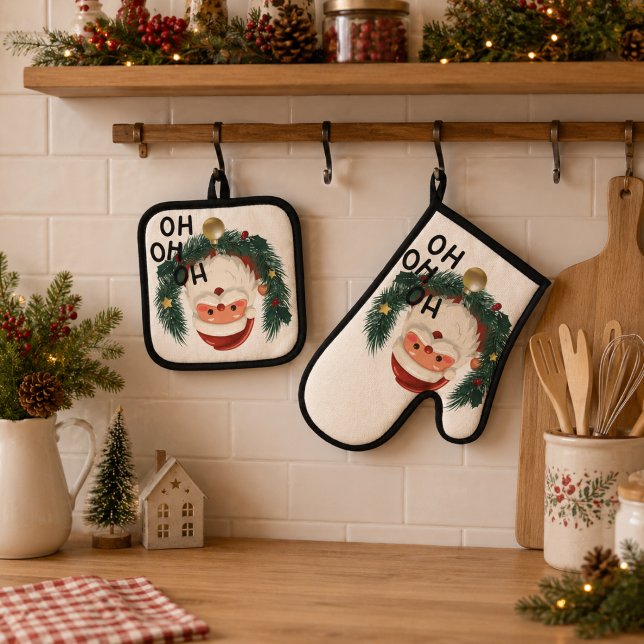 Set De Manoplas Dulce Santa Navidad (Subido por el creador)