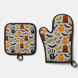 Set De Manoplas Dulces Espeluznantes y Sombras