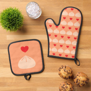 Set De Manoplas Dumpling Love Cantaloupe