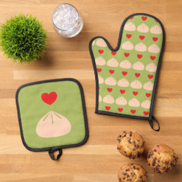 Set De Manoplas Dumpling Love Matcha